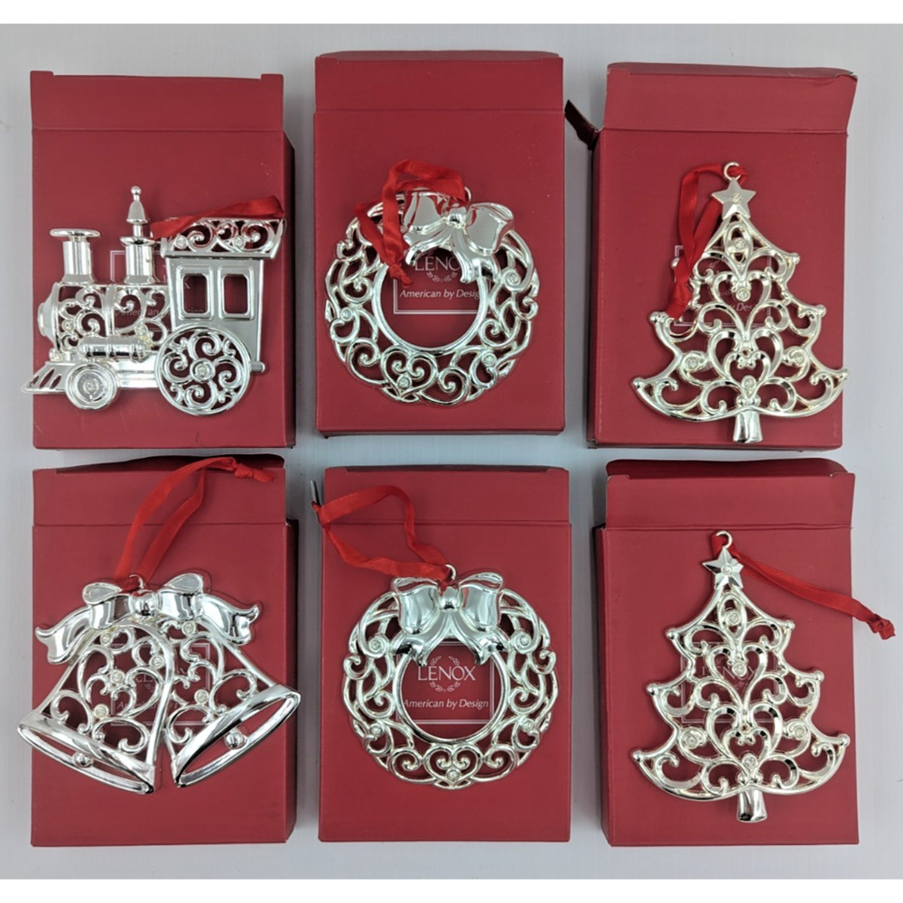 Lenox Holiday Ornament Metal American by Design Assorted Lot of 6